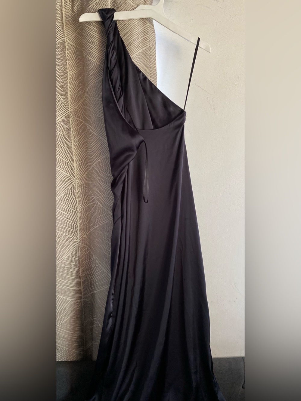 FREE PEOPLE VICTORIA MAXI DRESS SATIN MAXI GOWN BLACK Sz 6 - Picture 7 of 16
